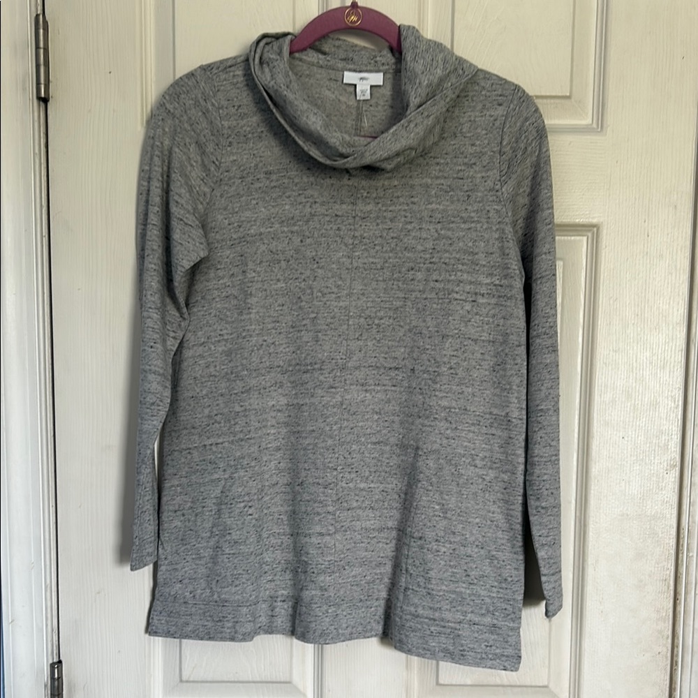 J. Jill Heather Gray Cowl Neck Tunic With Pockets, SP